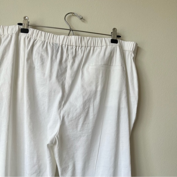 NWT Theory White Linen Treeca Pull On Pants - Picture 10 of 13